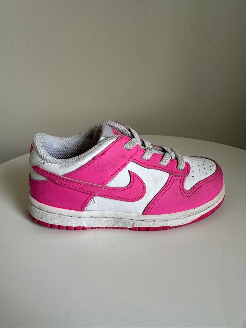 Nike Dunk Low Toddler White/Laser Fuchsia 9C - Picture 2 of 13